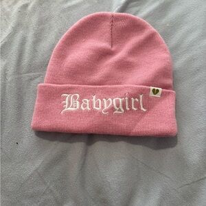 Claire's Pink 'Babygirl' Beanie